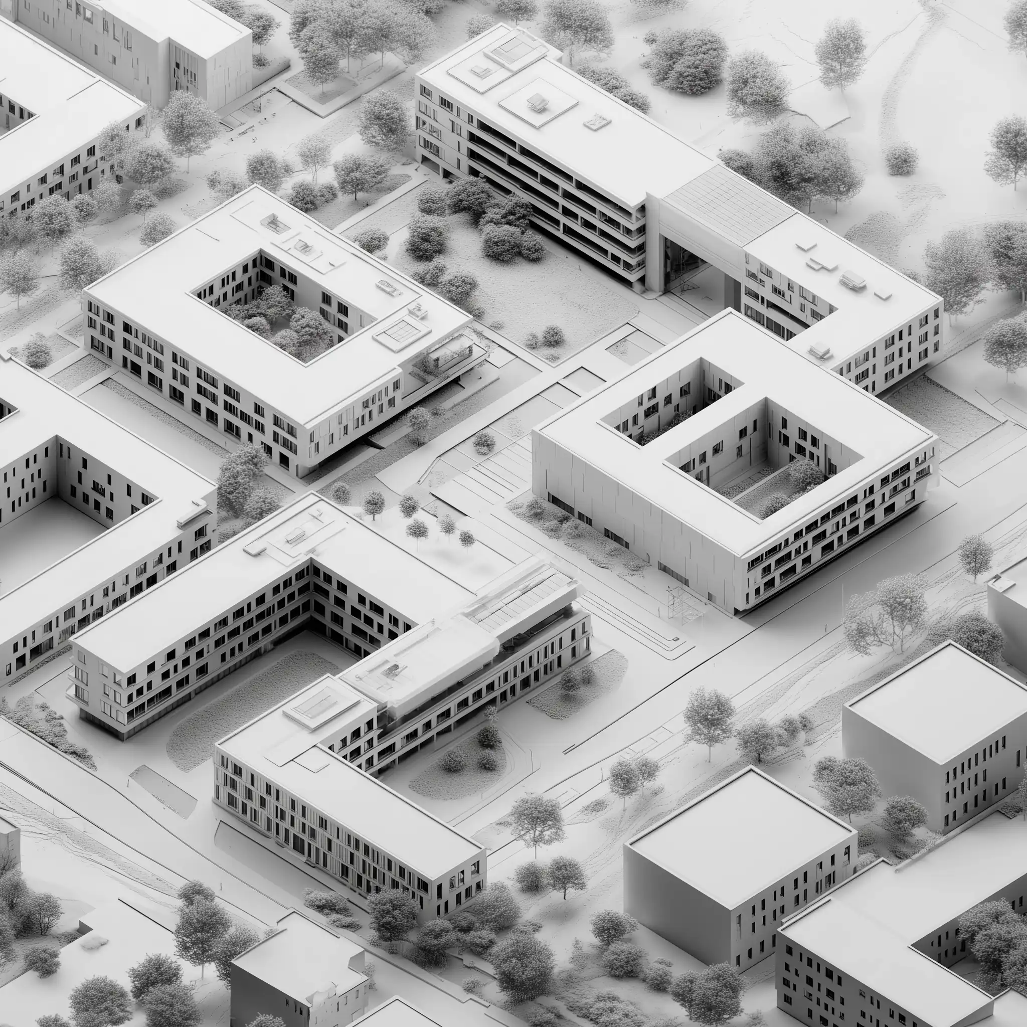 Axonometric Model Render — Before