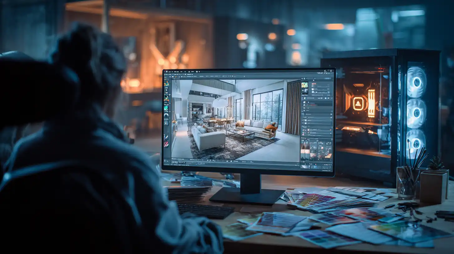 Render quality comparison between AI generated and physically based rendering