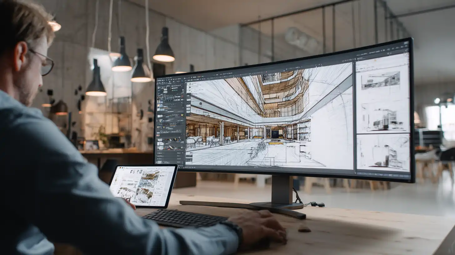 Render quality comparison between AI photorealistic stills and Enscape real-time output