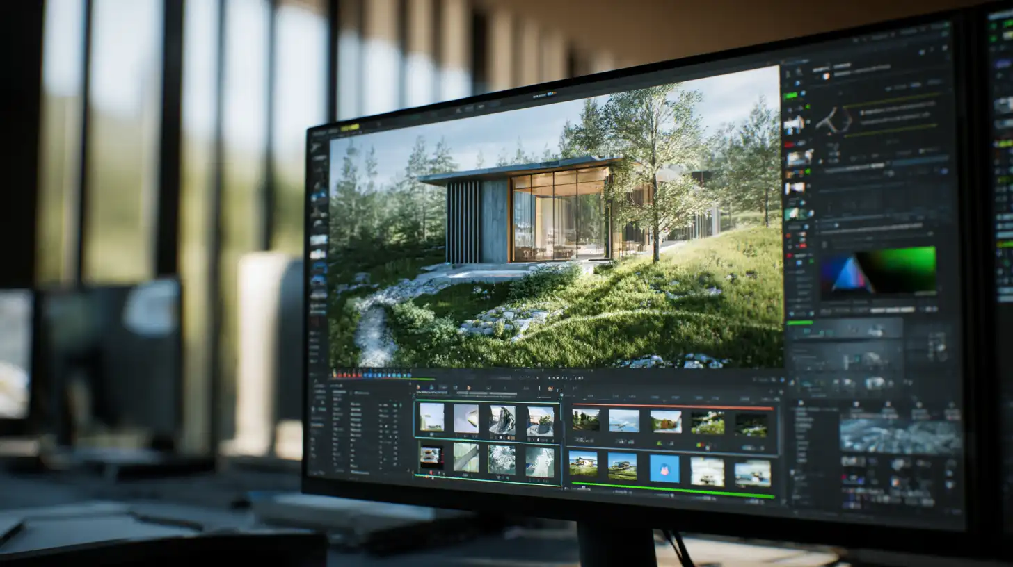 Step-by-step rendering workflow comparison between ArchFine and Twinmotion