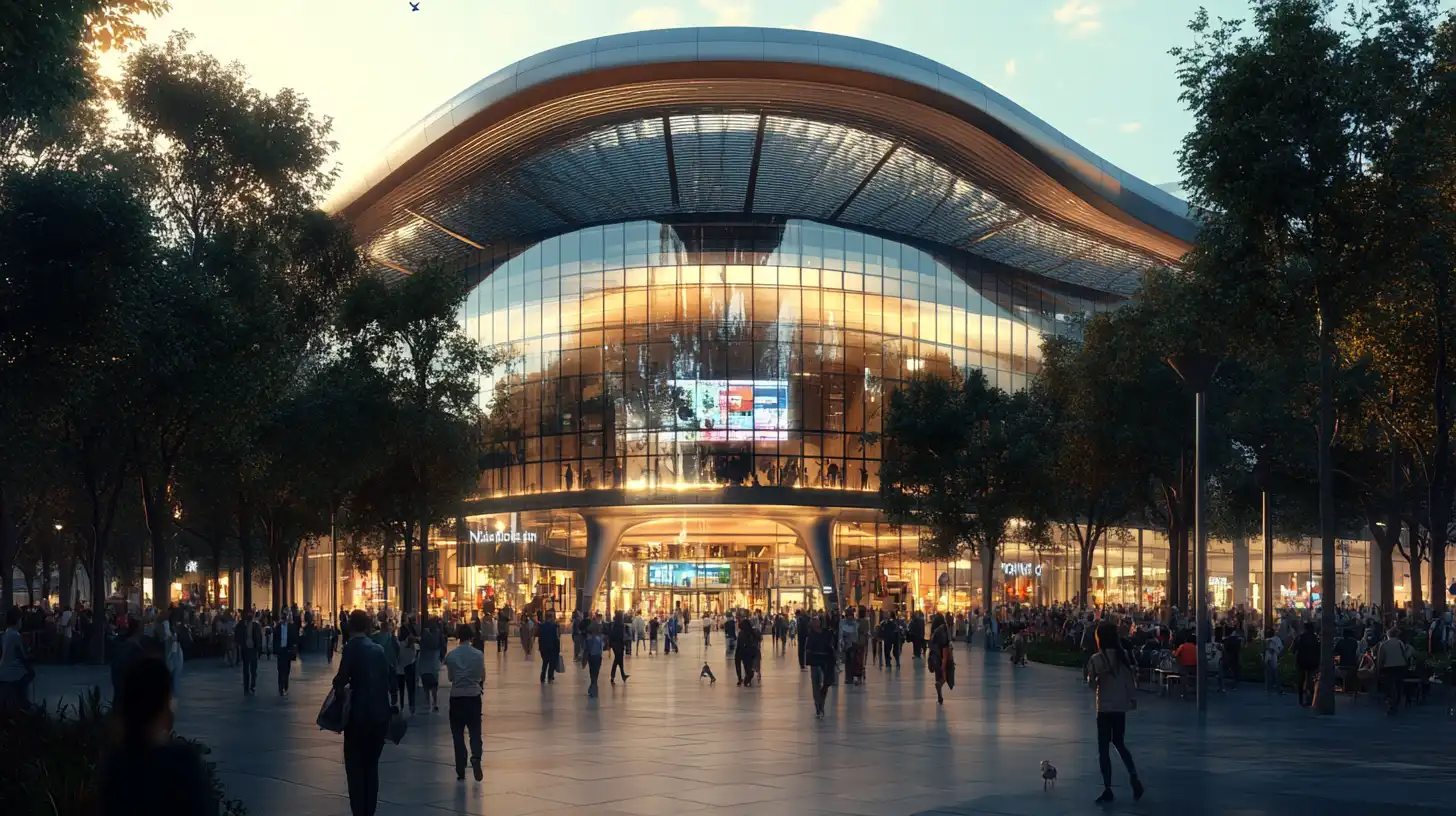 AI aerial view rendering for commercial developments