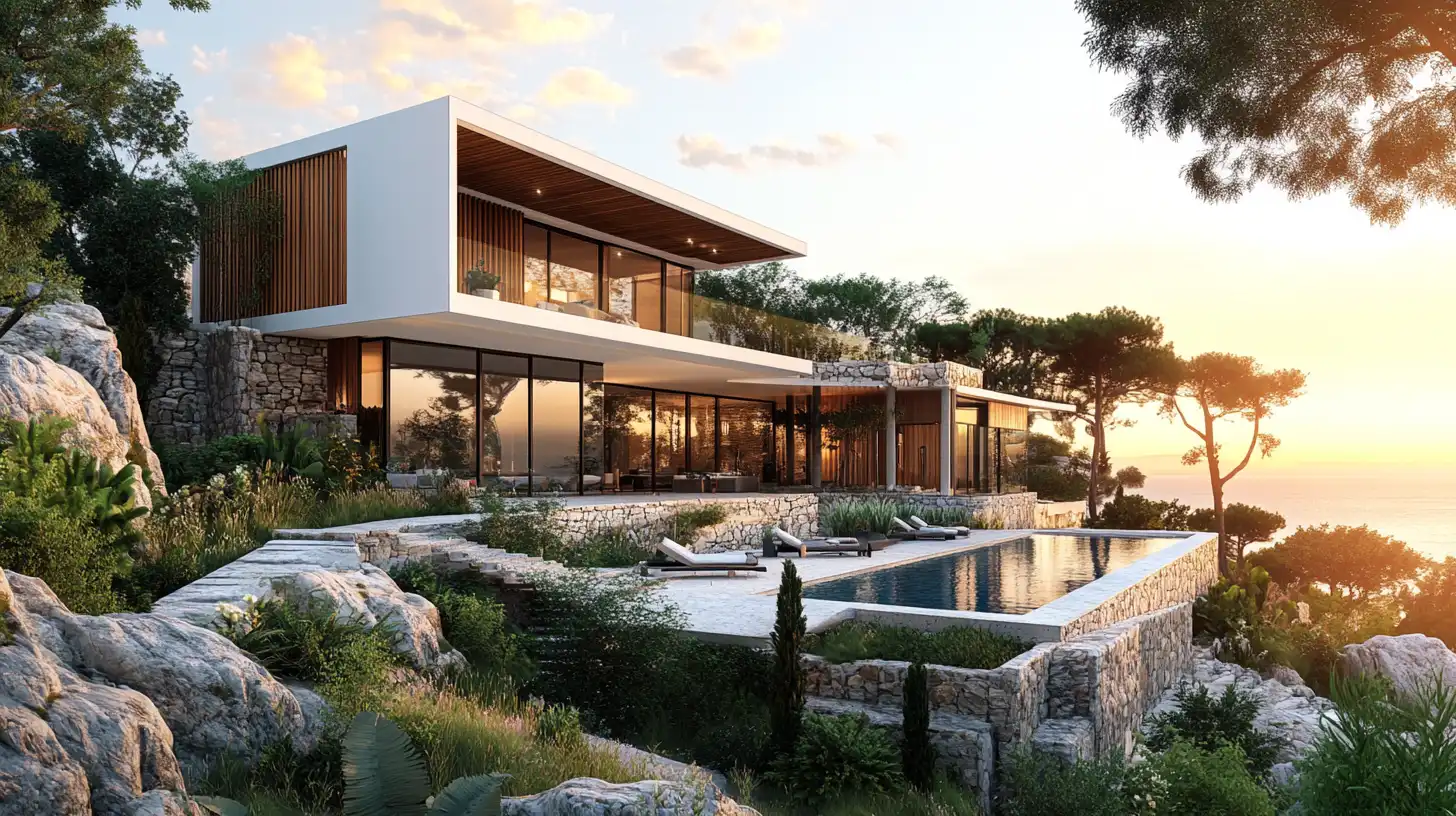 AI rendering materials and lighting applied to SketchUp model