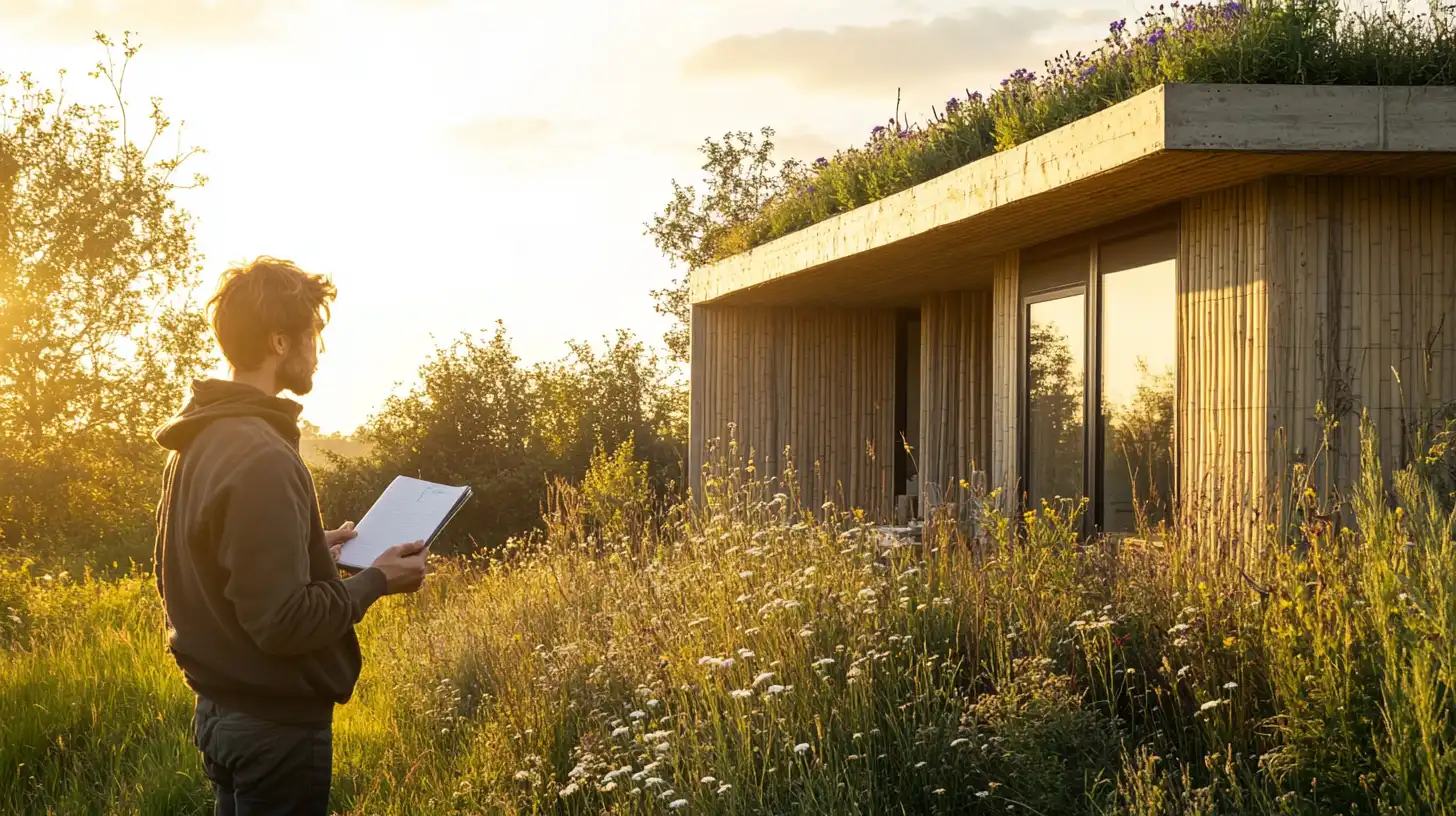 A sustainable house built with rammed earth walls and natural construction methods
