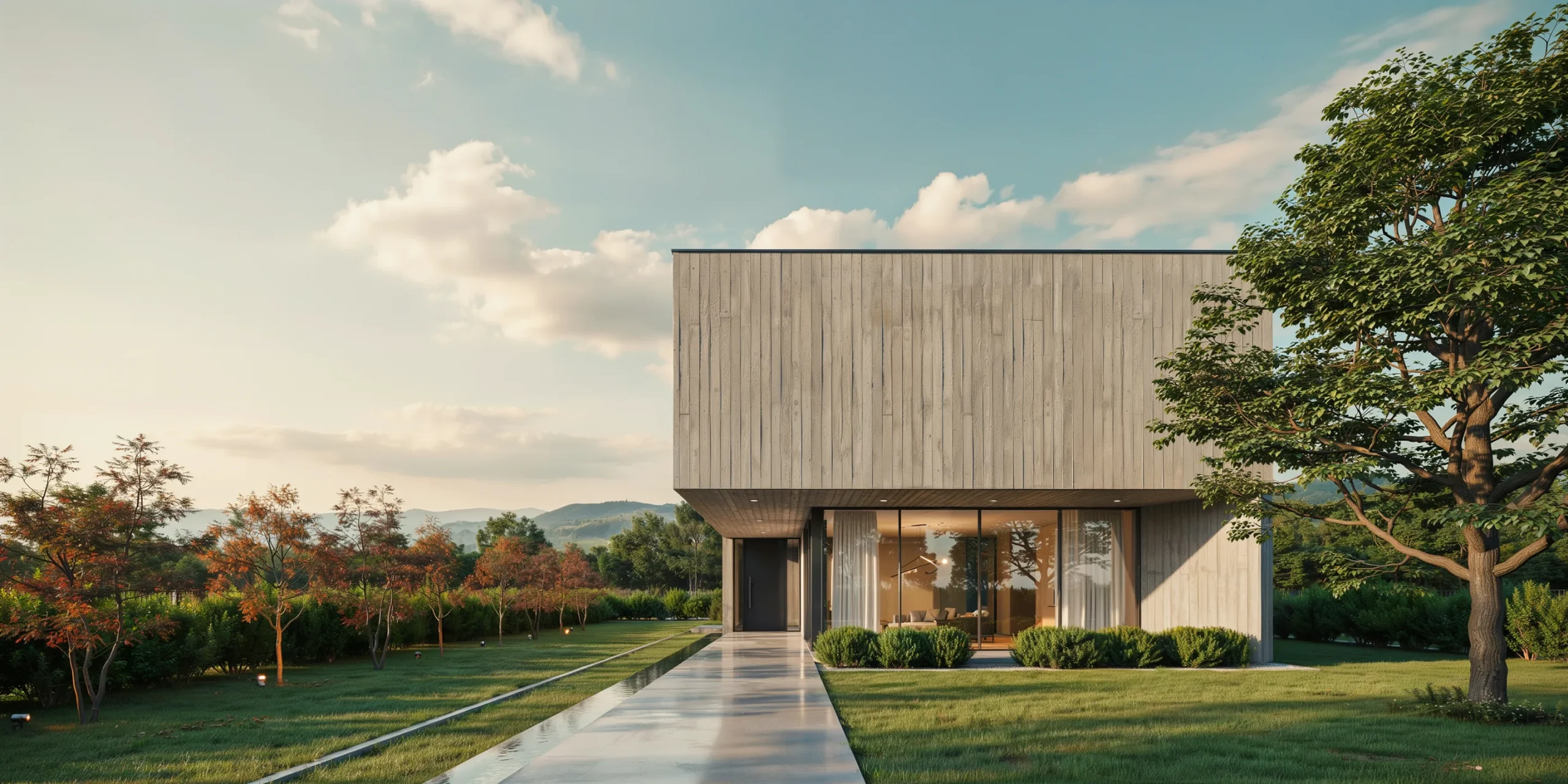 3D architectural render with HDRI lighting and realistic shadows