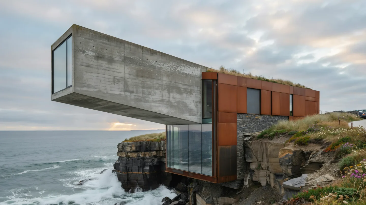 Cantilevered Cliff House