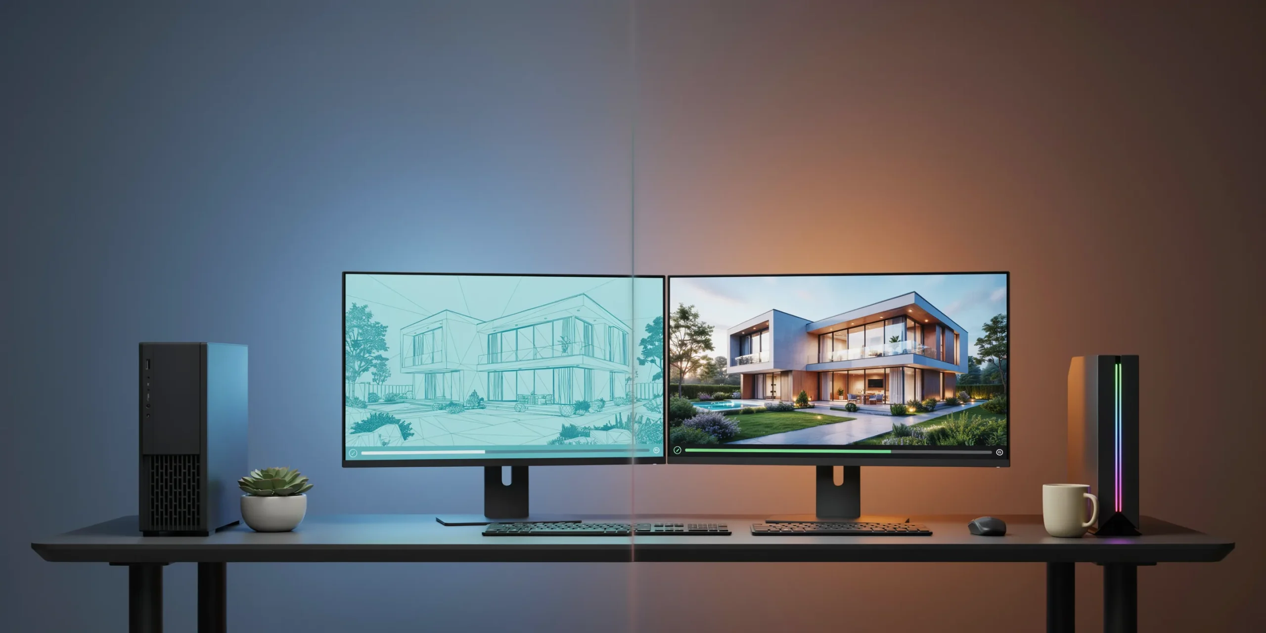 Comparison of CPU and GPU cloud rendering setups for architectural models