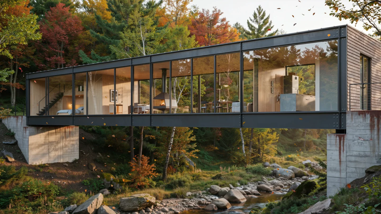 Elevated Glass Bridge House
