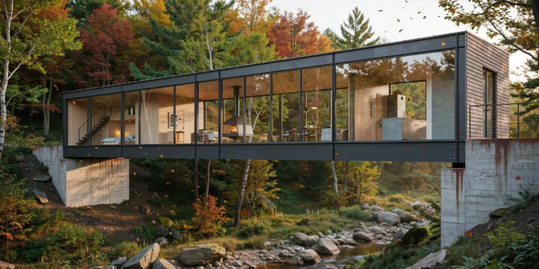 Elevated Glass Bridge House