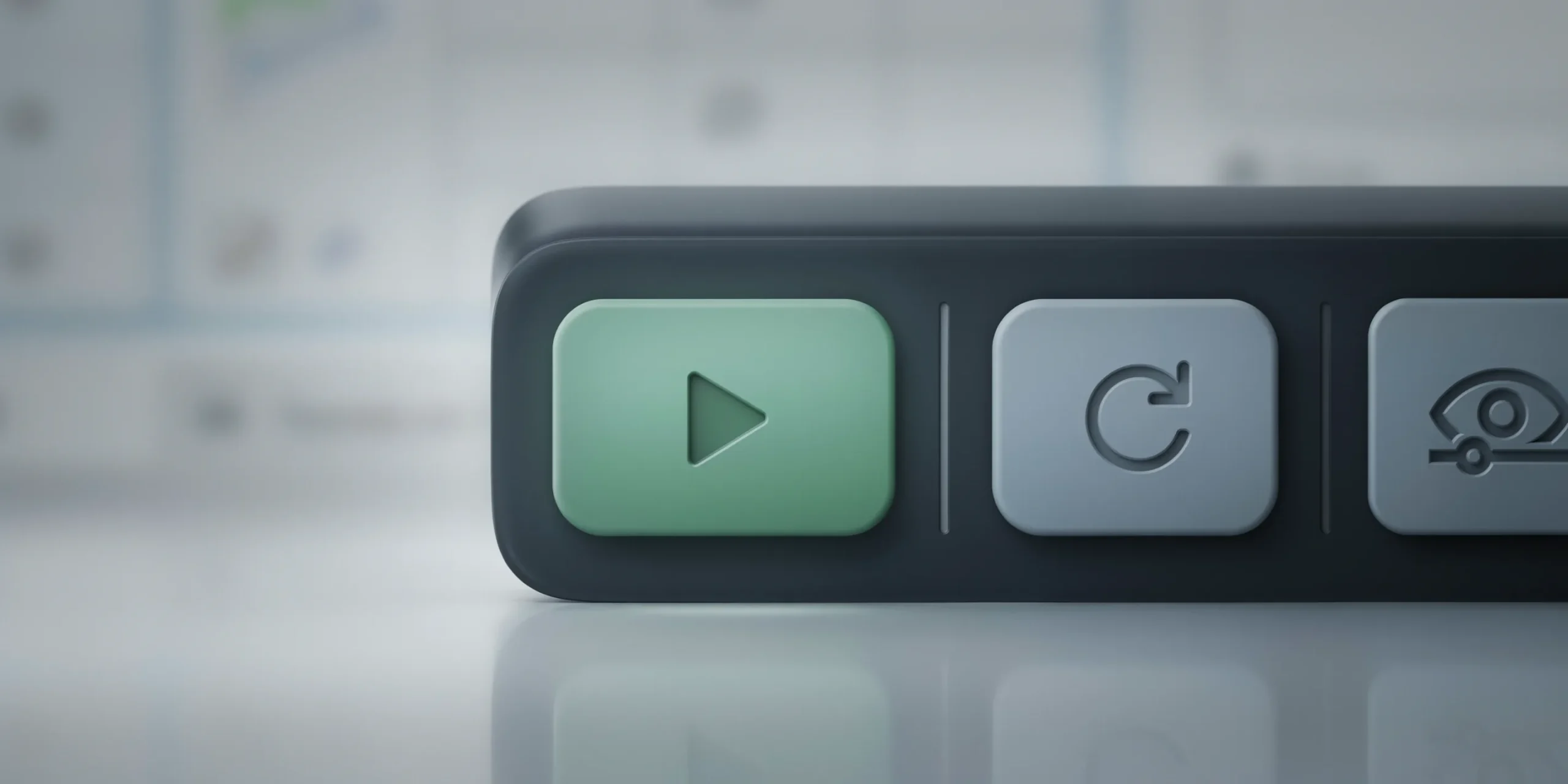 Close-up of the Enscape ribbon in Revit showing core buttons