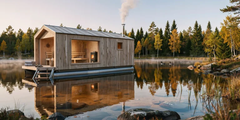 Floating Sauna on Nordic Lake