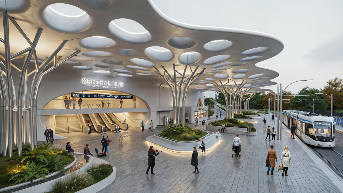 Futuristic Transit Station