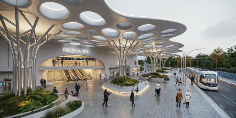 Futuristic Transit Station