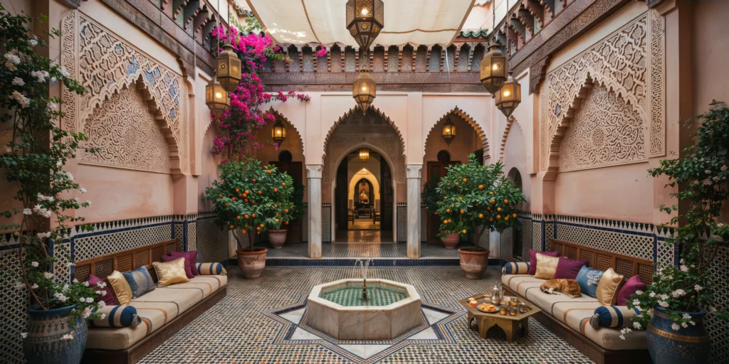 Moroccan Riad Interior Courtyard