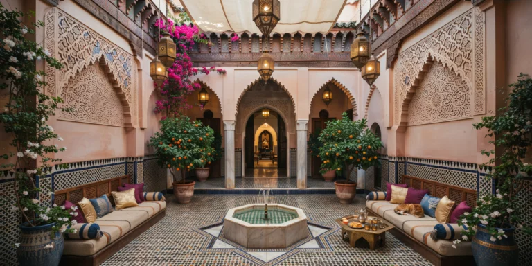Moroccan Riad Interior Courtyard