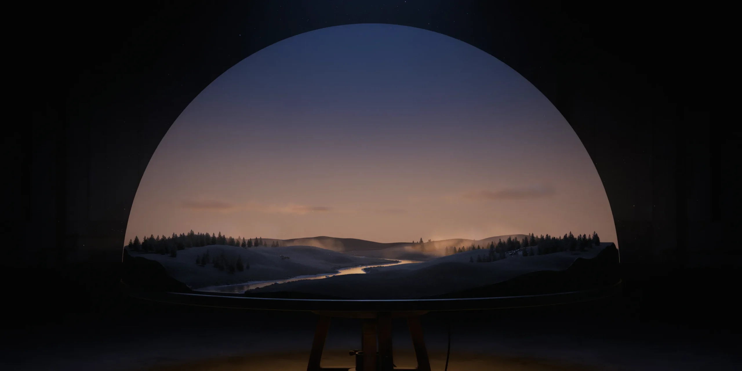 Lighting setup for night render with physical sky model at dusk