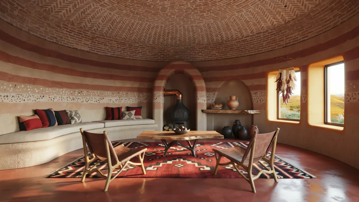 Organic Clay House Interior
