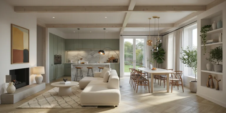 Scandinavian Open-Plan Living and Dining