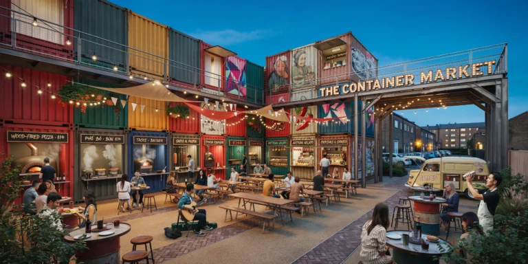 Shipping Container Food Market