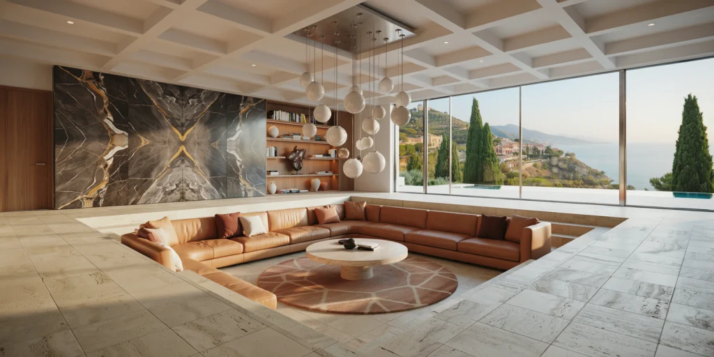 Sunken Living Room Modernist Villa
