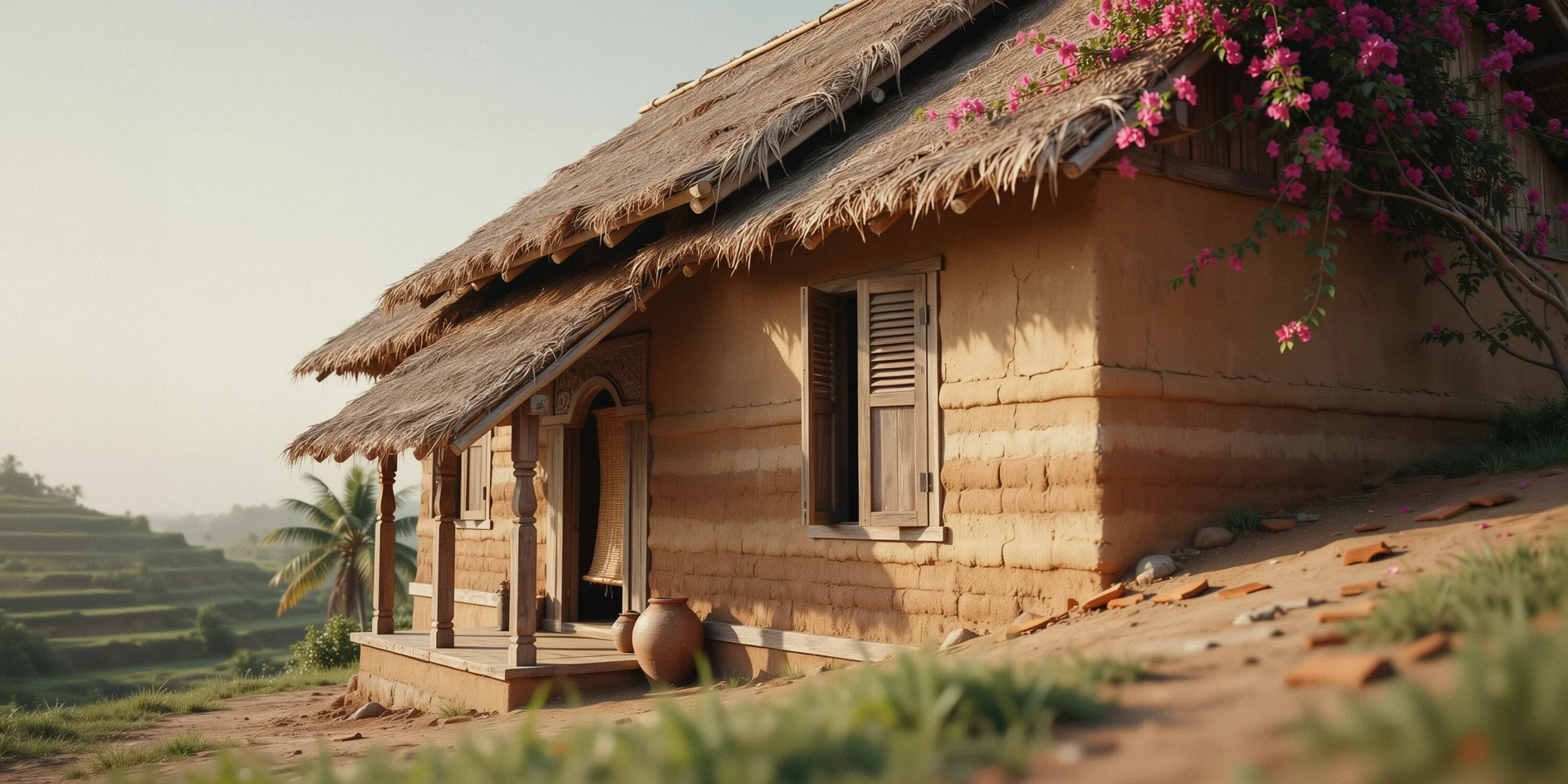Local farmhouse exemplifying vernacular architecture and climate adaptation.
