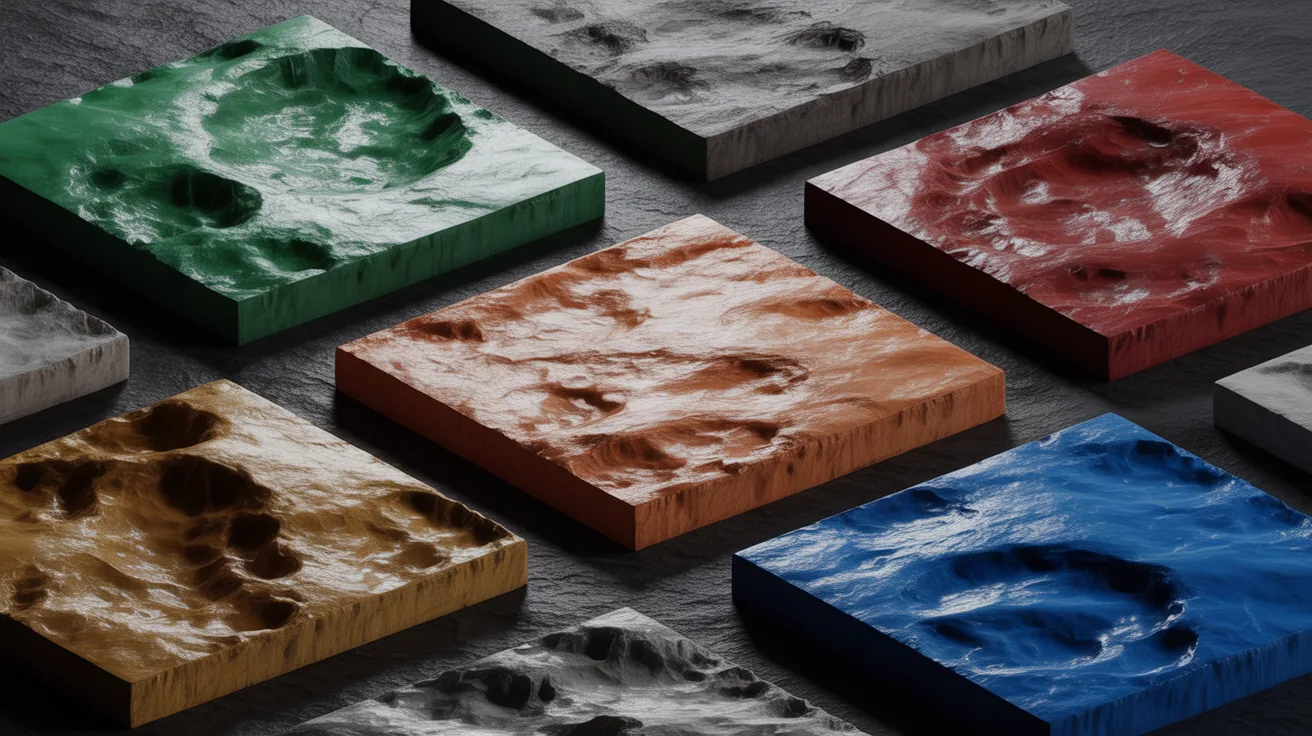 A visual depiction of a comprehensive material map set from an AI texture generator