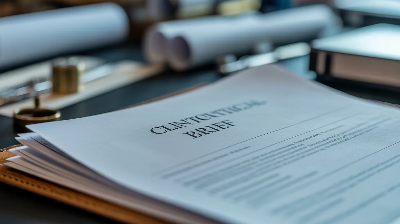 Confidential client brief highlighting privacy concerns in architecture