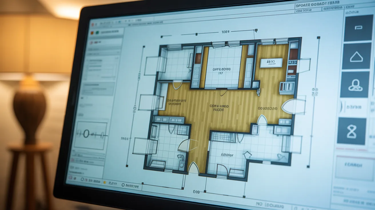 2D floor plan design displayed in Coohom for interior layout