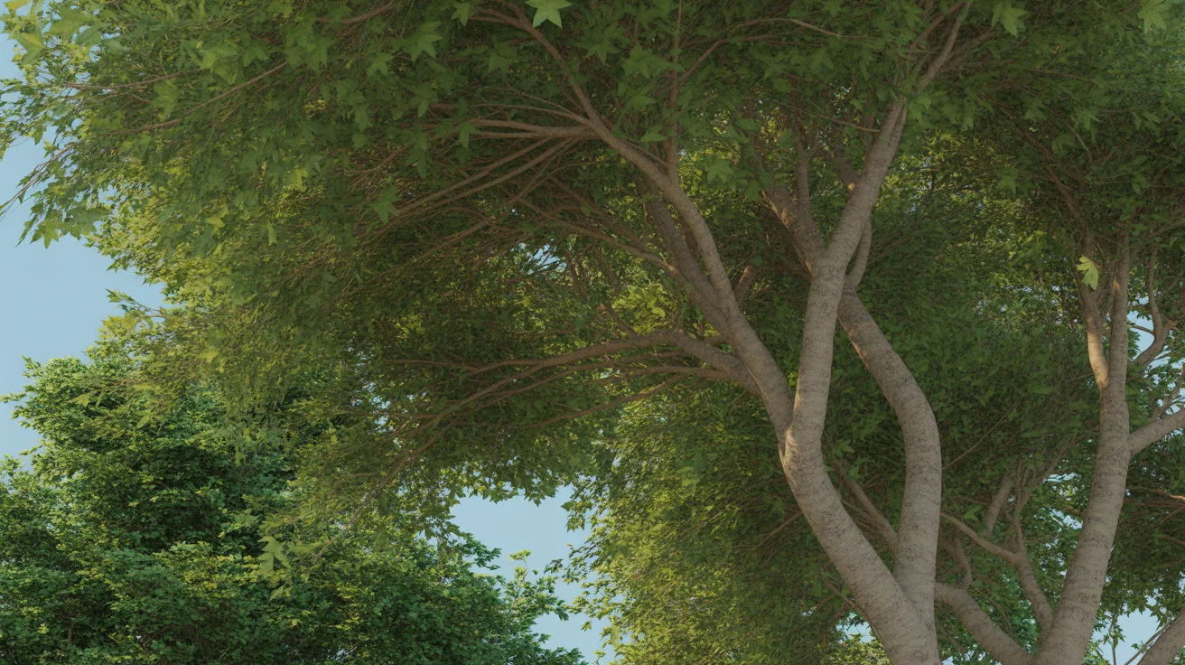 Close-up of a tree species illustrating its importance in entourage architecture.