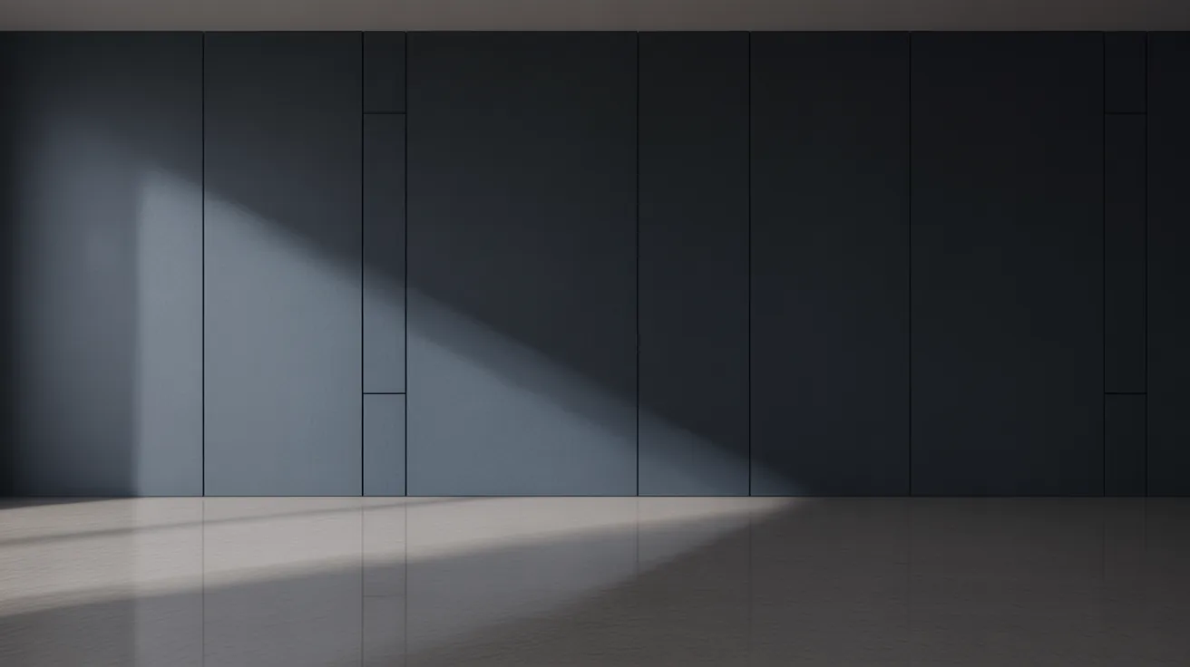 Close-up of solid dark walls in a rendered floor plan emphasizing depth and clarity