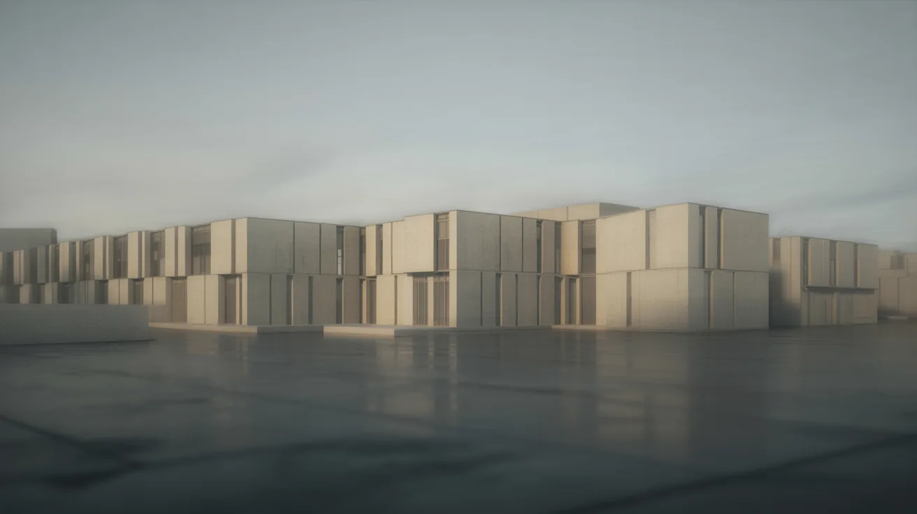Atmospheric rendering of a massing model created with SketchUp Diffusion