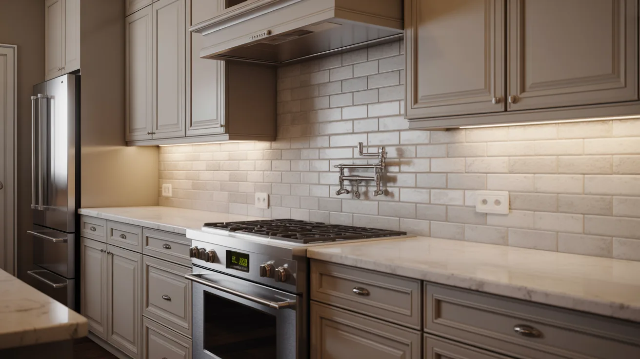 Kitchen fixtures before and after virtual renovation illustrating changes