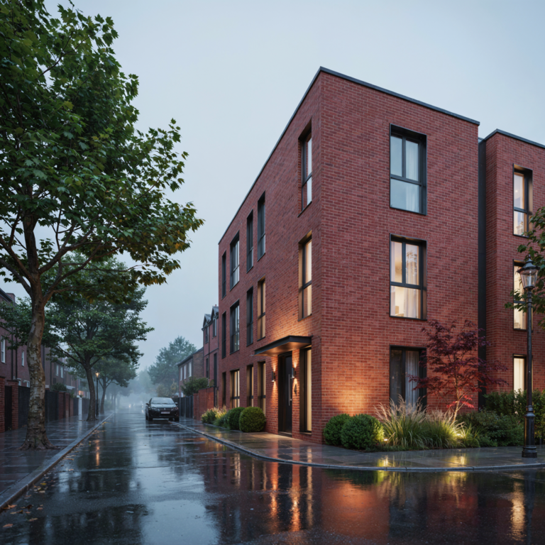 Archfine Exterior Render Urban Townhouse - Exterior